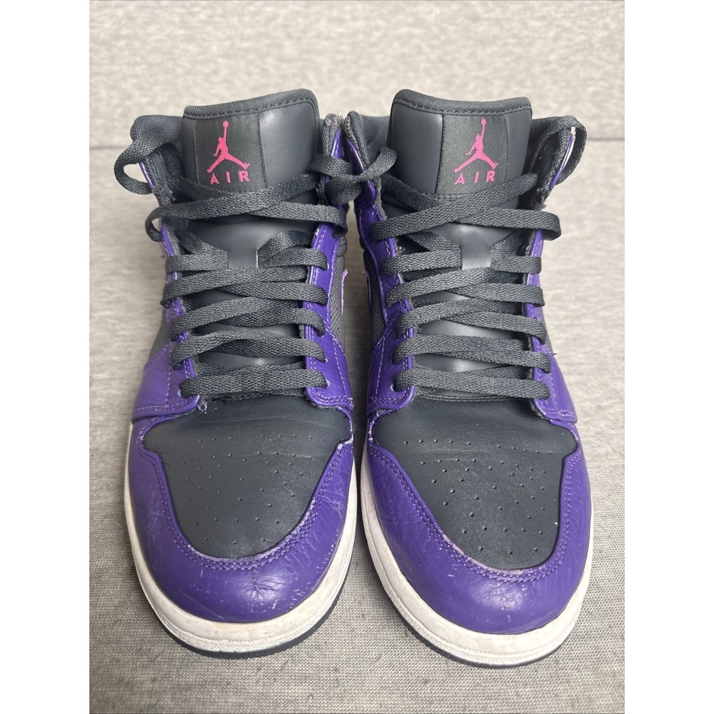 Nike Air Jordan 1 Phat Anthracite Black Club Purple Spark Men Sz 9.5 364770 025 - Picture 2 of 10